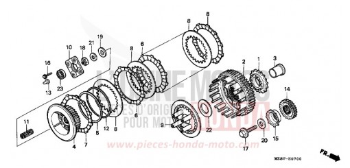 EMBRAYAGE VT600CV de 1997